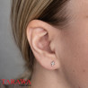 Boucles d'Oreilles Croix en Argent 925 avec Zircons