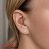 Boucles d'oreilles losange en plaqué or avec zircons étincelants