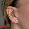 Boucle d’oreille stud carré en zirconium 2 mm – plaqué or 18 carats (vendue à l’unité)
