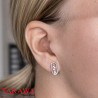Boucles d'oreilles en argent avec CZ dans anneau