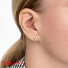Boucles d'oreilles fleurs CZ plaqué or
