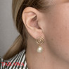 Boucles d'oreilles spirale avec perle pendante