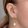 Boucles d'oreilles goute avec perle pendante