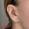 Boucles d'oreilles lune CZ