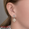 Boucles d'oreilles pendante deux losanges