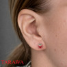 Boucles d'oreilles petit fraise en argent