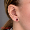 Boucles d'oreilles coccinelle en argent
