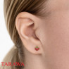 Boucles d'oreille plaqué or fraise