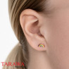 Boucles d'oreilles plaqué or arc en ciel