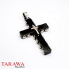 Pedentif Croix noir en acier - Piercing Tarawa.com