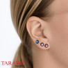 Boucles d'oreilles simple noir pierre d'opale