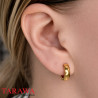 Boucle d'oreille anneau Or rose - Tarawa.com