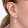 Boucles d'oreille créole étoile argent - Tarawa.com