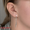 Boucles d'oreilles triangle avec chaine et poids
