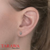Paire de Boucles d'oreilles en Argent 925 feuilles