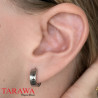 Boucle d'oreille anneaux acier étoile - Tarawa.com