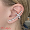 Boucle oreille croix cristal - Tarawa bijoux