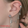 Boucle d'oreille bague éclaire strass blanc | Tarawa.com