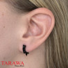 Boucles d'Oreille Spike couleur noir - Tarawa.com