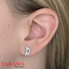 Boucle d'oreille croissant de lune cristal - Piercing neverdie.com