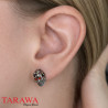 Boucle d'oreille punk tête de mort - Tarawa.com