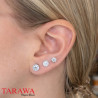 Boucle d'oreille ronde cristal pour homme - Tarawa.com