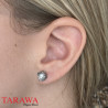 Boucle d'Oreille Acier avec Zirconium -Tarawa.com