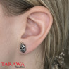 Boucle d'Oreille tête de mort - Boucle d'oreille Acier - Tarawa.com
