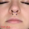 Faux piercing septum en acier chirurgical essence