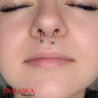 Faux piercing septum en acier chirurgical
