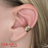 Bague d'oreille fantaisie filigrane large doré