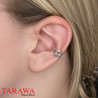 Bague d'oreille fleur CZ en fantaisie