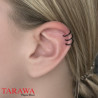 Faux piercing cartilage triple anneau acier - Faux piercing oreille