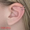 Faux piercing cartilage triple anneau acier - Faux piercing oreille