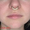 Faux piercing septum doré strass