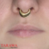 Faux piercing septum plateau doré