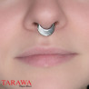 Faux piercing septum plateau hématite