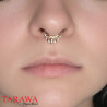 Faux piercing septum cintré doré - Vente faux septum