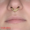 Faux piercing septum ethnique doré