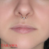 Faux piercing septum cintré or rose - Vente faux septum