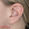 Bague d'oreille Ear Cuff en Argent 925 et Pierres Marquise