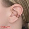 Ear cuffs plaqué or triple anneau