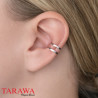 Bague d'oreille en argent double courbe