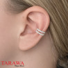 Bague d'oreille en argent manchette cristaux