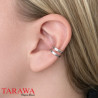 Bague d'oreille double courbe en argent