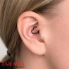 Piercing anneau en titane noir forme cœur