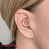 Piercing anneau Titane Doré avec Détails Soleil et Strass Brillants