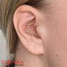 Piercing anneau diadème inversé doré