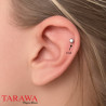 Piercing de Tragus avec zirconium blanc - Piercing Oreille - Tarawa