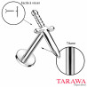 Piercing labret dague en titane